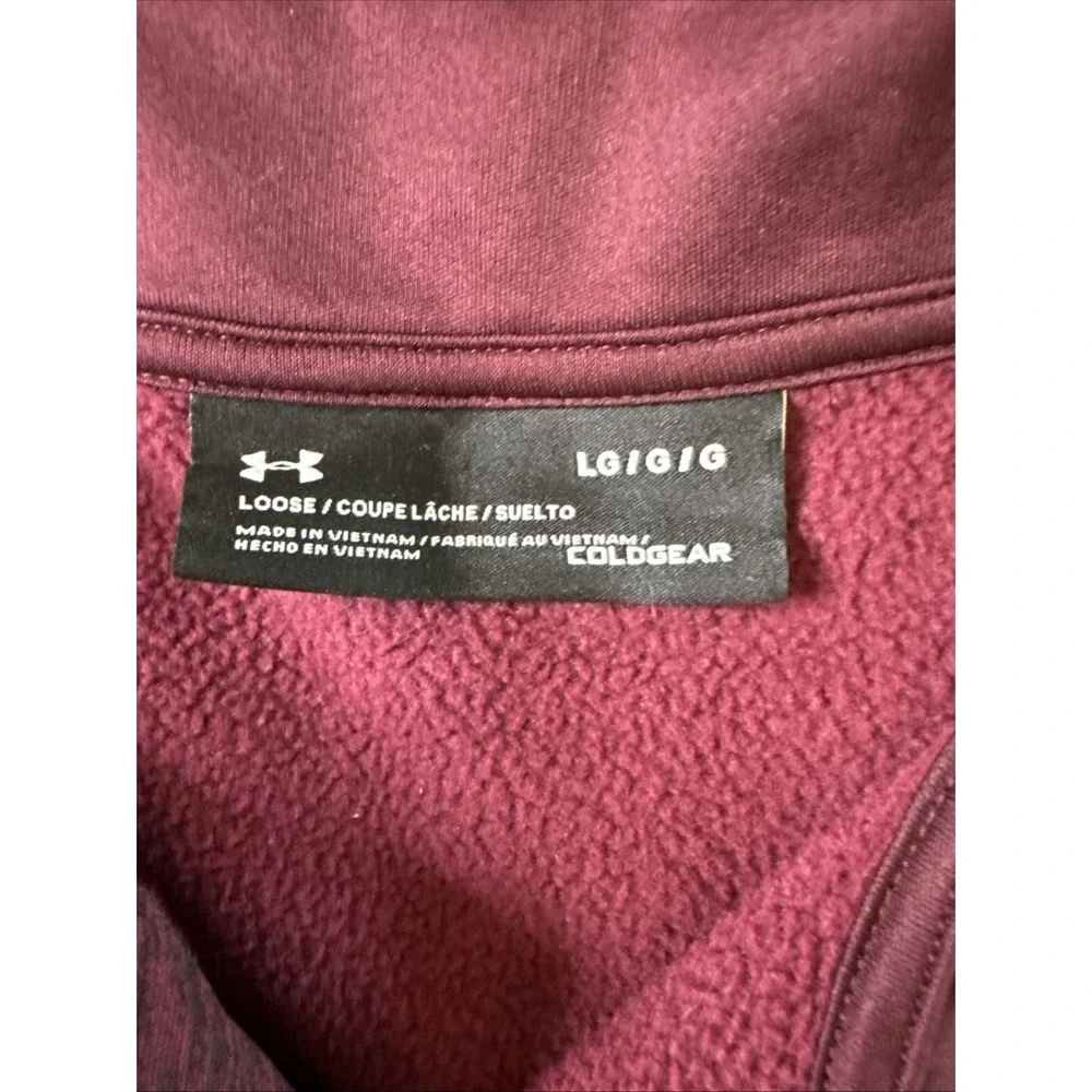Under Armour Men's Quarter Zip Performance‎ Loose Coldgear Purple Size L